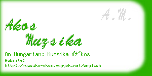 akos muzsika business card